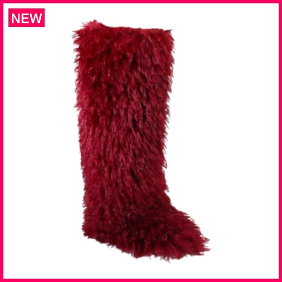 Women's Over the Knee Faux Fur Boots Winter Snow Fashion Fluffy